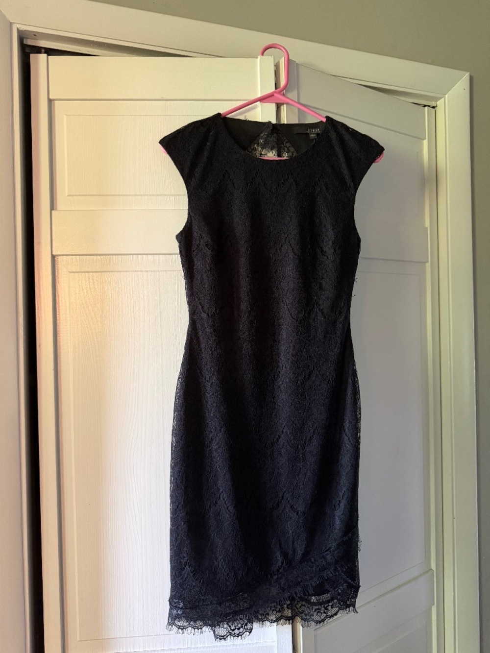 Guess lace dress with open back.